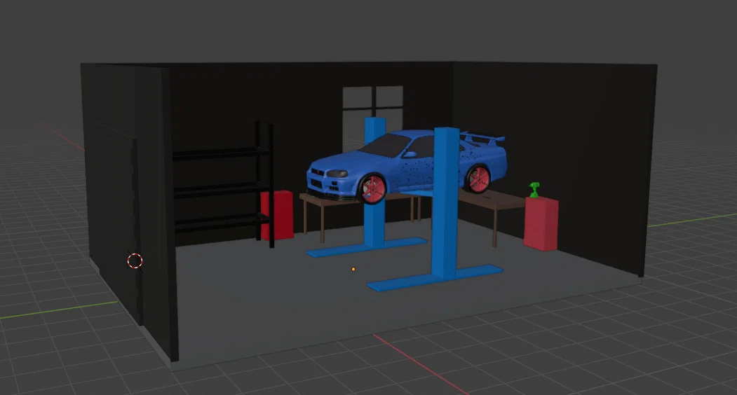 Mô hình gara mini cho xe ô tô tỉ lệ 1:64 cực chất - Image 1