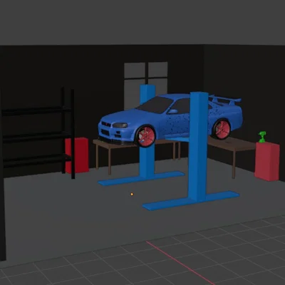 Mô hình gara mini cho xe ô tô tỉ lệ 1:64 cực chất