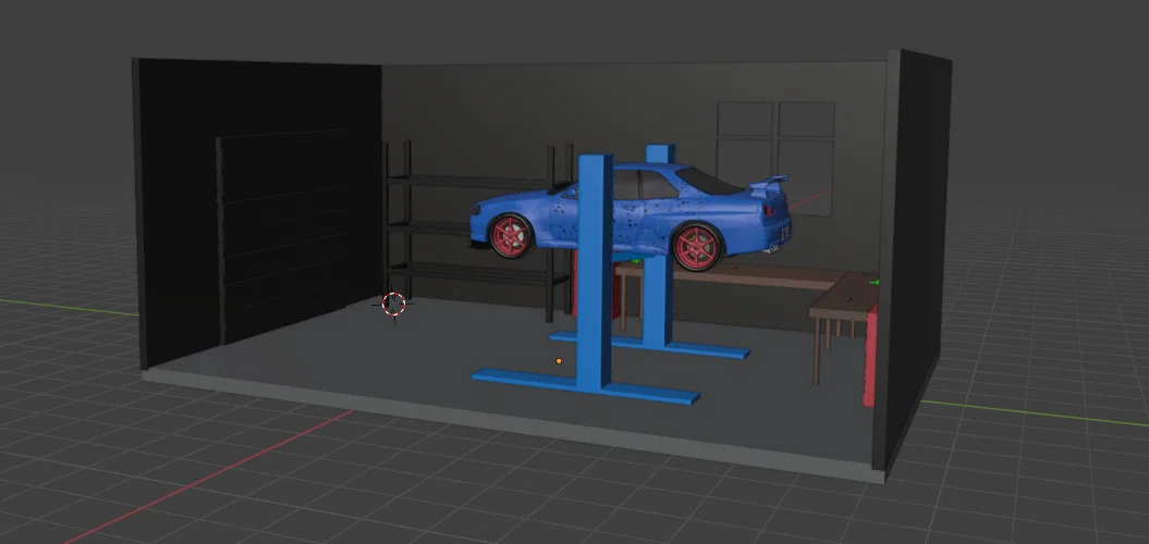 Mô hình gara mini cho xe ô tô tỉ lệ 1:64 cực chất - Image 2