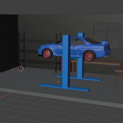 Mô hình gara mini cho xe ô tô tỉ lệ 1:64 cực chất