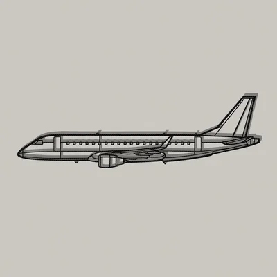 Tranh treo tường máy bay Embraer 175