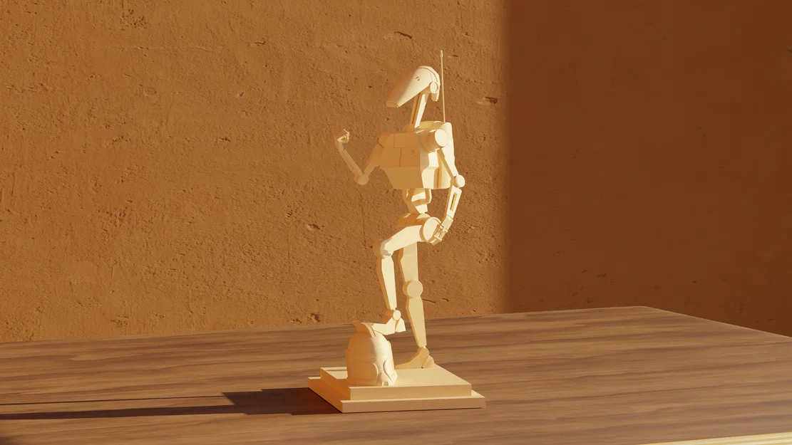 Mô hình 3D B1 Battle Droid trang trí Star Wars cực chất - Image 2