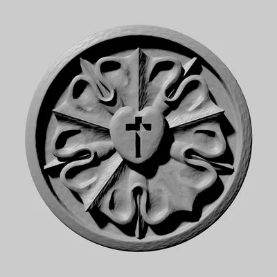 Mô hình 3D hoa hồng Luther (Luther Rose) chi tiết, in ấn dễ dàng