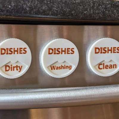 Bảng nam châm xoay máy rửa chén Clean/Dirty/Washing