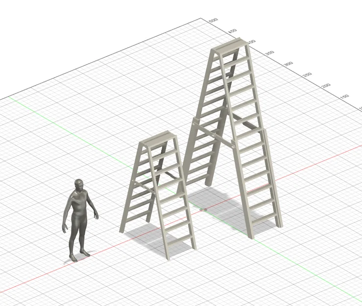 Thang gập cho WWE/AEW Action Figures (Folding Ladders) - Image 1
