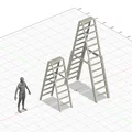Thang gập cho WWE/AEW Action Figures (Folding Ladders) - Thumbnail 1