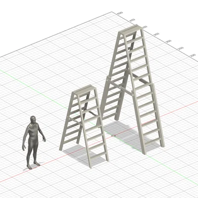 Thang gập cho WWE/AEW Action Figures (Folding Ladders)