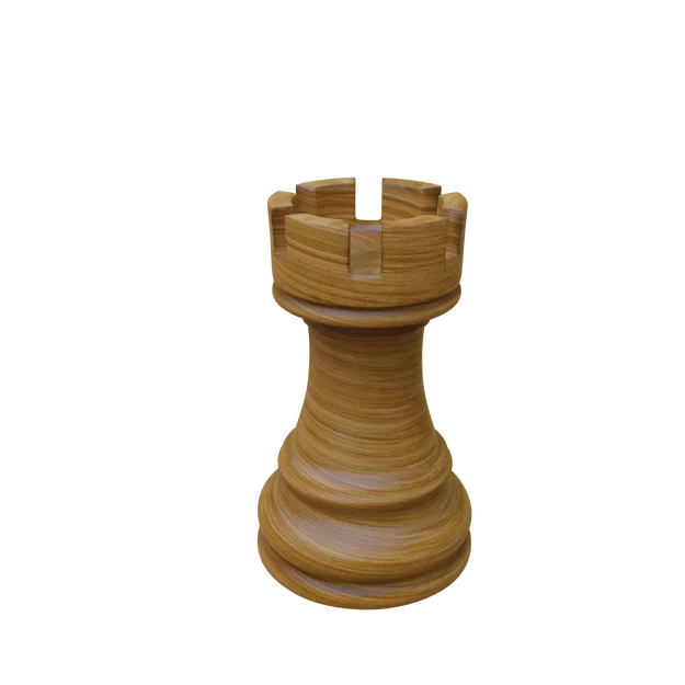 File in 3D quân cờ Xe Rook chi tiết cao - Image 1