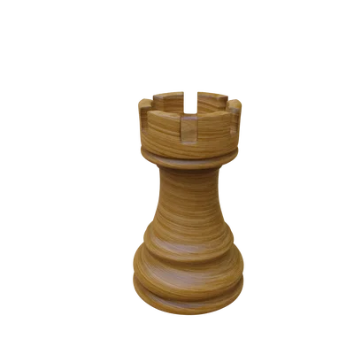 File in 3D quân cờ Xe Rook chi tiết cao
