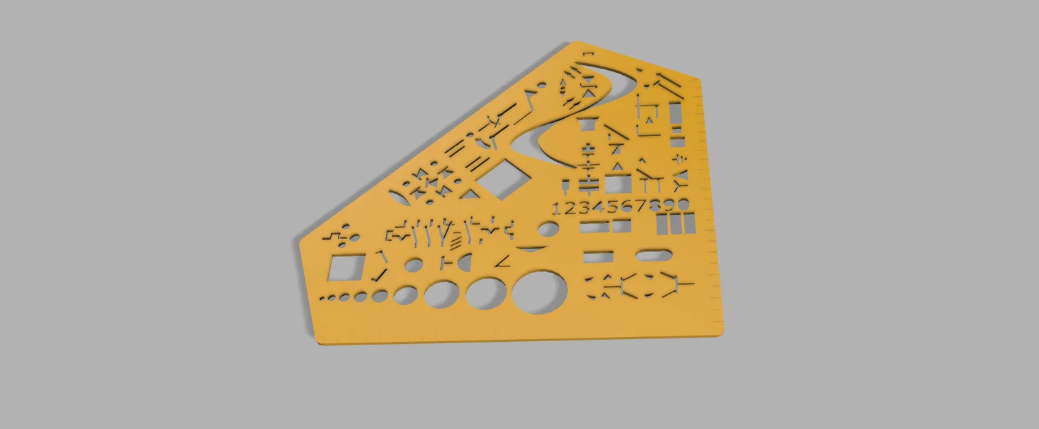 Thước Vẽ Kỹ Thuật Điện Tử (Elektronik Zeichenschablone) cho kỹ sư - Image 1