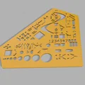 Thước Vẽ Kỹ Thuật Điện Tử (Elektronik Zeichenschablone) cho kỹ sư - Thumbnail 1