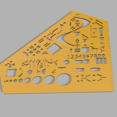 Thước Vẽ Kỹ Thuật Điện Tử (Elektronik Zeichenschablone) cho kỹ sư