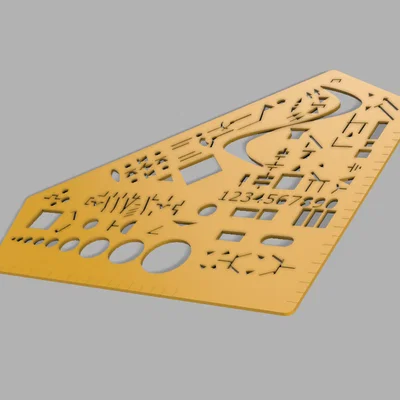 Thước Vẽ Kỹ Thuật Điện Tử (Elektronik Zeichenschablone) cho kỹ sư