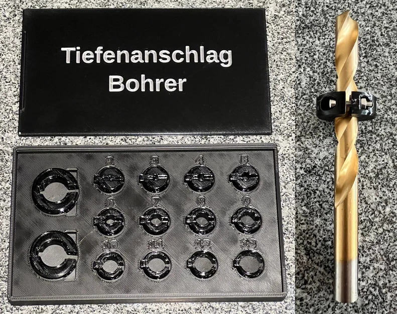 Cữ chặn độ sâu mũi khoan (Drill Depth Stop) theo mm và inch - Image 1