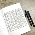 Stencil Hoa cho Bullet Journal - Thumbnail 1