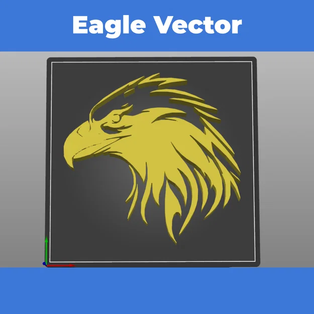 Mẫu in 3D hình Đại bàng (Eagle Vector) thiết kế cách điệu độc đáo - Image 1