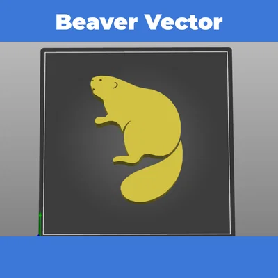 Mô hình trang trí chú hải ly Beaver Vector in 3D tinh tế