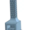 Mô hình lò sưởi 3D (TTRPG Fireplace) cho bàn cờ chiến thuật - Thumbnail 3