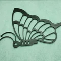 Mô hình nghệ thuật 2D hình cánh bướm trang trí tường độc đáo - Thumbnail 2