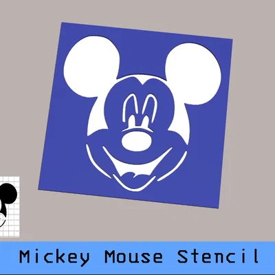 Khuôn vẽ hình chuột Mickey (Mickey Mouse Stencil) in 3D cho bé