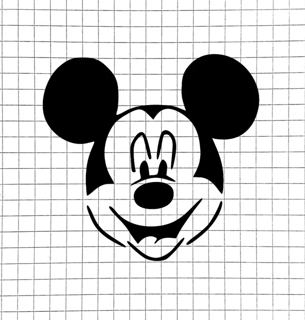 Khuôn vẽ hình chuột Mickey (Mickey Mouse Stencil) in 3D cho bé - Image 2