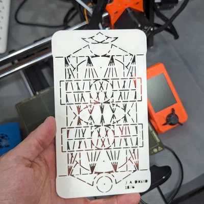 Stencil chữ – Plaque Découpée Universelle (PDU) 1876