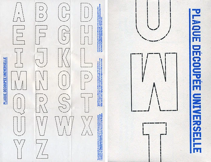 Stencil chữ – Plaque Découpée Universelle (PDU) 1876 - Image 5