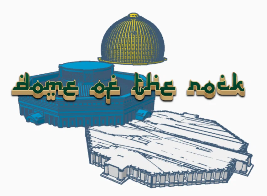 Mô hình Dome of the Rock (Mái vòm đá) - Phiên bản lắp ghép dễ in 3D - Image 1