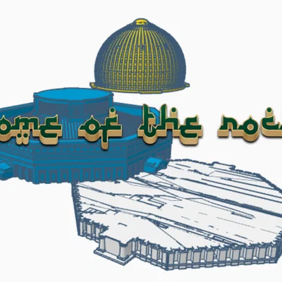 Mô hình Dome of the Rock (Mái vòm đá) - Phiên bản lắp ghép dễ in 3D