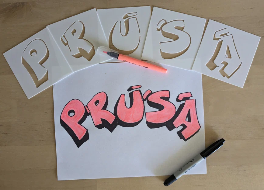 27 Stencil Chữ Graffiti (A–Z + Ñ) - Image 1