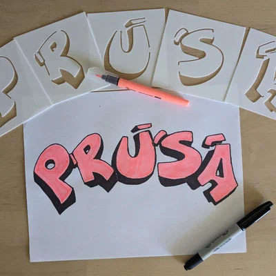 27 Stencil Chữ Graffiti (A–Z + Ñ)