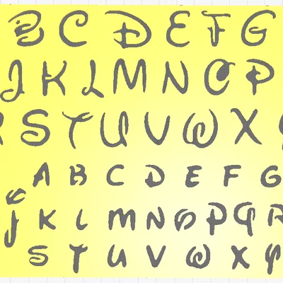 Bộ Khuôn Chữ Disney Style Lettering Stencil Cho In 3D