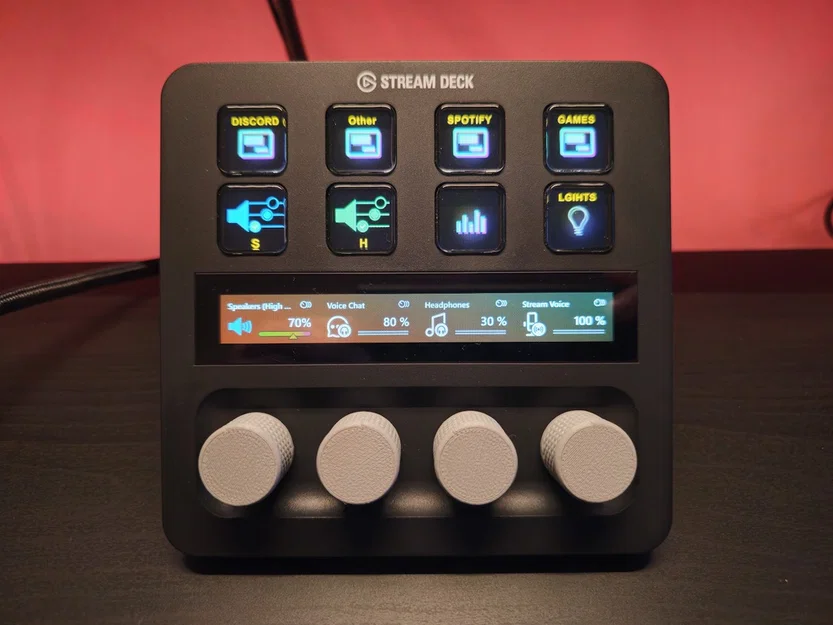 Núm vặn 20.43mm tùy chỉnh cho Elgato Stream Deck Plus - In 3D - Image 1