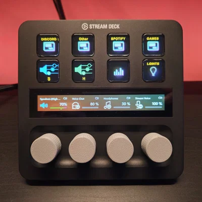 Núm vặn 20.43mm tùy chỉnh cho Elgato Stream Deck Plus - In 3D