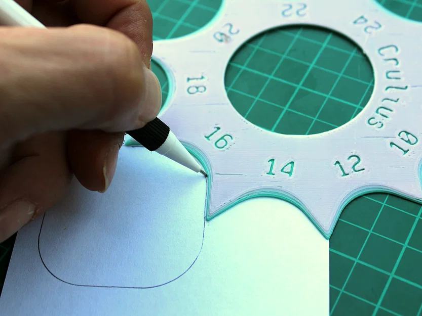 Crulius - Thước Corner Radius để vẽ góc bo tròn - Image 2