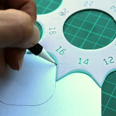 Crulius - Thước Corner Radius để vẽ góc bo tròn