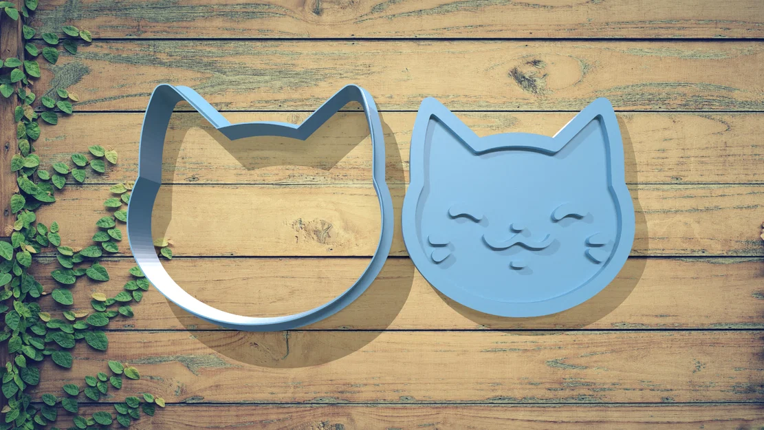 Bộ khuôn cắt bánh quy hình mèo (Cat Cookie Cutter Set) in 3D xinh xắn - Image 3