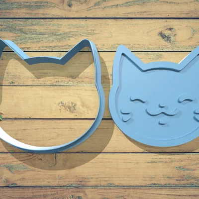 Bộ khuôn cắt bánh quy hình mèo (Cat Cookie Cutter Set) in 3D xinh xắn