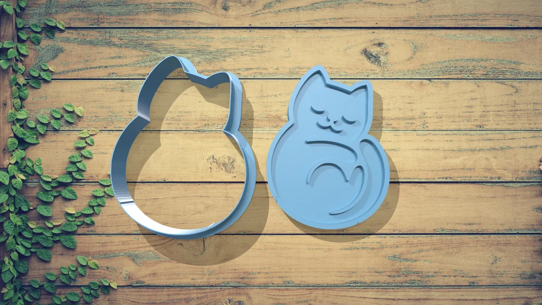 Bộ khuôn cắt bánh quy hình mèo (Cat Cookie Cutter Set) in 3D xinh xắn - Image 4