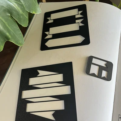 Bộ khuôn vẽ banner và bullet journaling cho sổ tay in 3D