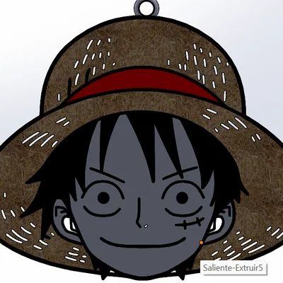Móc khóa hình Luffy One Piece - Mẫu thiết kế in 3D độc đáo