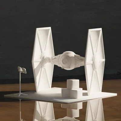 Mô hình TIE Fighter Star Wars trang trí bàn làm việc in 3D