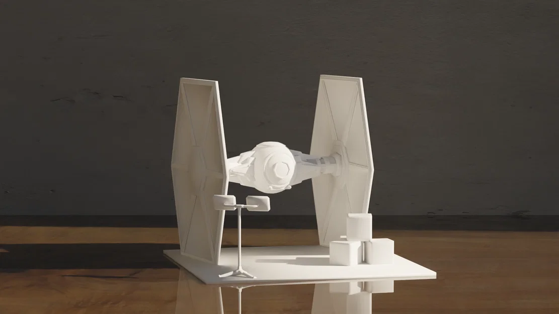 Mô hình TIE Fighter Star Wars trang trí bàn làm việc in 3D - Image 3