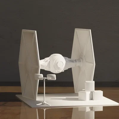 Mô hình TIE Fighter Star Wars trang trí bàn làm việc in 3D
