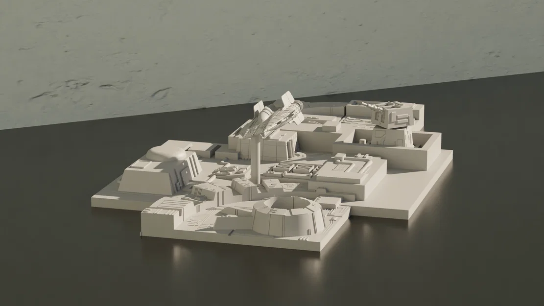 Mô hình A-Wing trên Death Star: Đồ trang trí in 3D cho fan Star Wars - Image 1