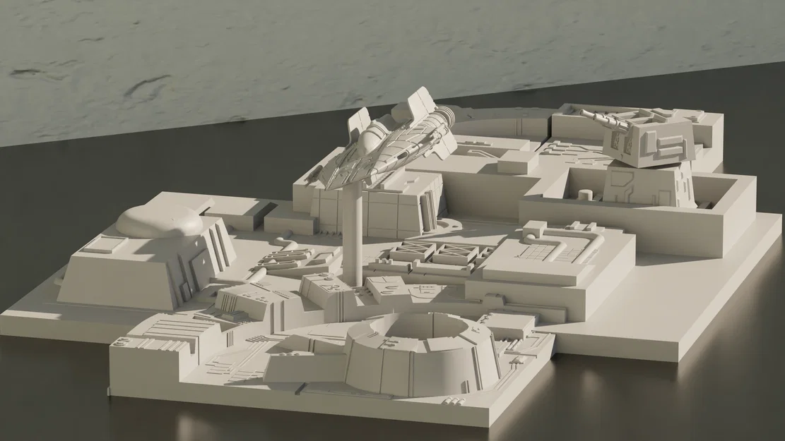 Mô hình A-Wing trên Death Star: Đồ trang trí in 3D cho fan Star Wars - Image 2