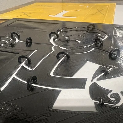 Bộ Stencil Fallout Vault Boy cho Poster 3 Màu