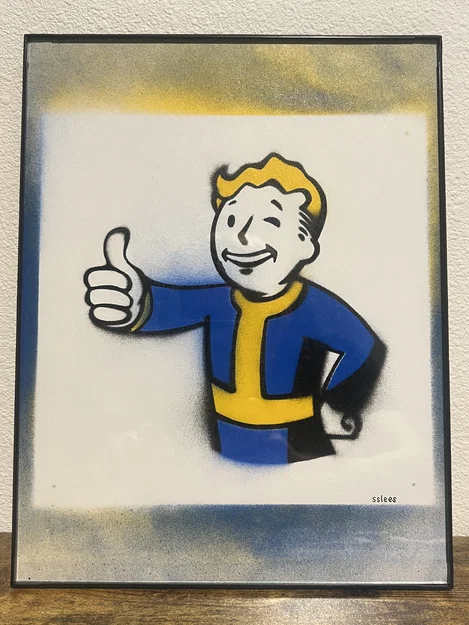 Bộ Stencil Fallout Vault Boy cho Poster 3 Màu - Image 3