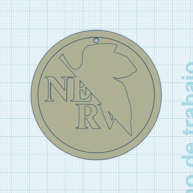 Móc khóa biểu tượng NERV - Neon Genesis Evangelion (File in 3D) - Image 2