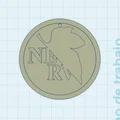 Móc khóa biểu tượng NERV - Neon Genesis Evangelion (File in 3D) - Thumbnail 2
